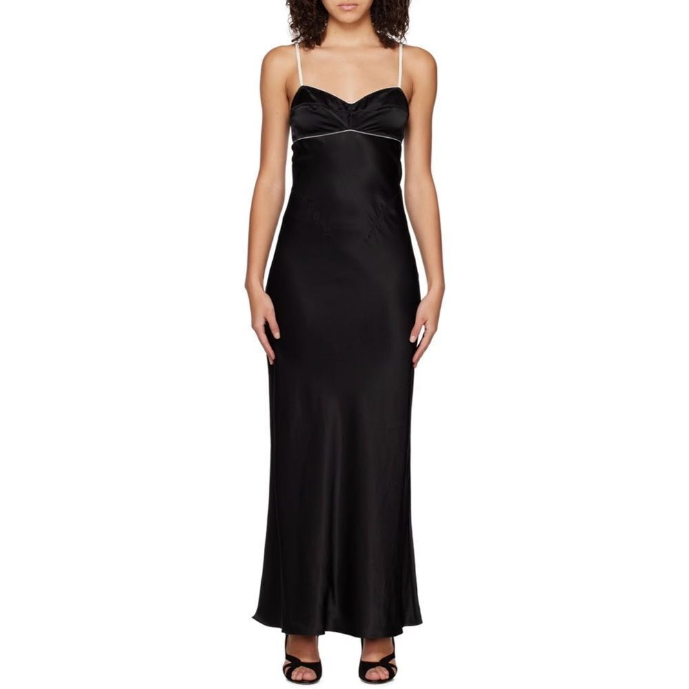 NWOT ANNA OCTOBER Black Waterlily Maxi Dress